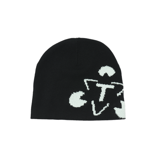 TTT CUFF BEANIE BLACK / LIGHT BLUE