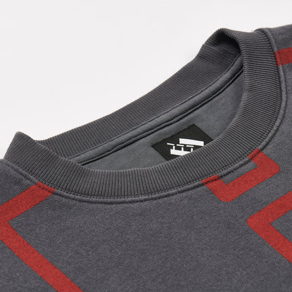 TTT OVERDYE PULSE CREW GREY / RED