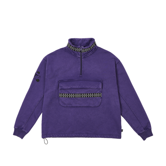 TTT PULSE TAPE FUNNEL NECK CREW PURPLE