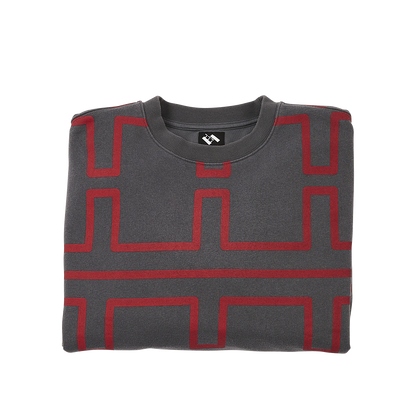 TTT OVERDYE PULSE CREW GREY / RED