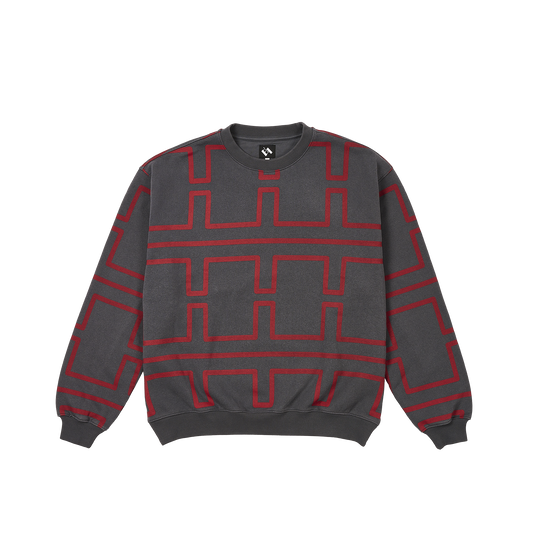 TTT OVERDYE PULSE CREW GREY / RED